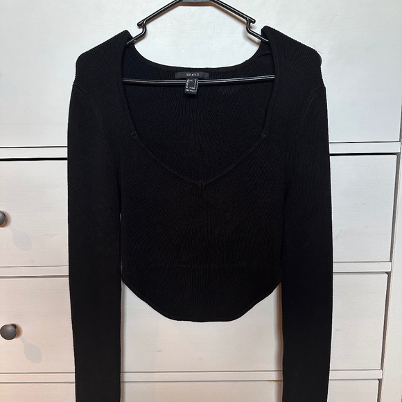 NWOT Forever 21 ribbed cropped sweater size L - Picture 1 of 3
